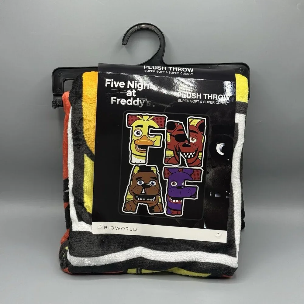 Five Nights At Freddy's Character Letters Throw Blanket 45 x 60 NEW